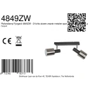 anne light & home Luminaria de techo FJORGARD de 2 llamas E27 IP20, negro regulable