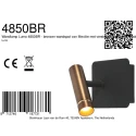 Mexlite Luminaria de pared LUMO de 1 llama IP20, color bronce regulable