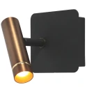 Mexlite Luminaria de pared LUMO de 1 llama IP20, color bronce regulable