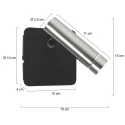 Mexlite Luminaria de pared LUMO de 1 llama IP20, acero regulable