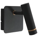 Mexlite Luminaria de pared LUMO de 1 llama IP20, negro regulable
