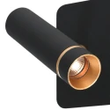 Mexlite Luminaria de pared LUMO de 1 llama IP20, negro regulable
