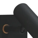Mexlite Luminaria de pared LUMO de 1 llama IP20, negro regulable
