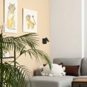 Mexlite Luminaria de pared LUMO de 1 llama IP20, negro regulable
