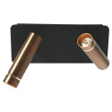 Mexlite Luminaria de pared LUMO de 2 llamas IP20, color bronce regulable