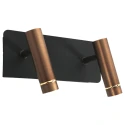 Mexlite Luminaria de pared LUMO de 2 llamas IP20, color bronce regulable