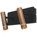 Mexlite Luminaria de pared LUMO de 2 llamas IP20, color bronce regulable