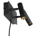 Mexlite Luminaria de pared LUMO de 2 llamas IP20, negro regulable