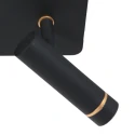 Mexlite Luminaria de pared LUMO de 2 llamas IP20, negro regulable