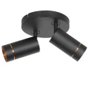 ceiling luminaire DOWNLUME 2 flames GU10 IP20, black dimmable