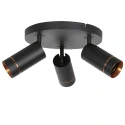 Mexlite ceiling luminaire DOWNLUME 3 flames GU10 IP20, black dimmable