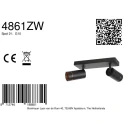 Mexlite ceiling luminaire DOWNLUME 2 flames GU10 IP20, black dimmable
