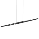 Luminaria colgante BANDE de 4 llamas IP20, negro regulable