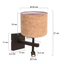 Steinhauer Luminaria de pared STANG E27 IP20, regulable