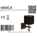 Steinhauer wall luminaire STANG 2 flames E27 IP20, cocoa dimmable