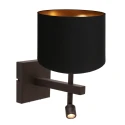 Steinhauer wall luminaire STANG 2 flames E27 IP20, cocoa dimmable