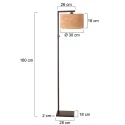 Steinhauer Luminaria de pedestal STANG E27 IP20, regulable