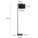 Steinhauer floor lamp STANG E27 IP20, dimmable