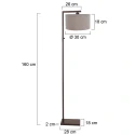 Steinhauer Luminaria de pedestal STANG E27 IP20, regulable