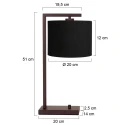 Steinhauer Luminaria de mesa STANG E27 IP20, regulable
