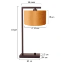 Steinhauer table lamp STANG E27 IP20, dimmable