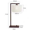 Steinhauer table lamp STANG E27 IP20, dimmable