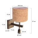 Steinhauer Luminaria de pared STANG E27 IP20, regulable