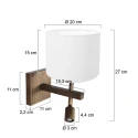 Steinhauer Luminaria de pared STANG E27 IP20, regulable