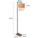 Steinhauer Luminaria de pedestal STANG E27 IP20, regulable