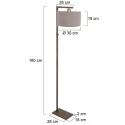 Steinhauer Luminaria de pedestal STANG E27 IP20, regulable