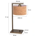 Steinhauer table lamp STANG E27 IP20, dimmable