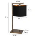 Steinhauer table lamp STANG E27 IP20, dimmable