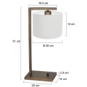 Steinhauer table lamp STANG E27 IP20, dimmable