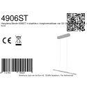 Steinhauer Luminaria de techo BANDE de 3 llamas IP20, acero regulable