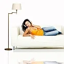 Mexlite Luminaria de pedestal BELLA de 1 llama E27 IP20, color bronce, blanco regulable