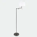 Mexlite Luminaria de pedestal BELLA con pantalla, con brazo articulado, con cadena de interruptor de tiro, cónico E27 IP20