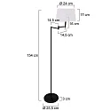 Mexlite Luminaria de pedestal BELLA de 1 llama E27 IP20, negro regulable