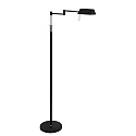 Luminaria de pedestal KARL con brazo articulado, ajustable, con regulador táctil IP20, negro mate regulable