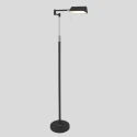 Mexlite Luminaria de pedestal KARL con brazo articulado, ajustable, con regulador táctil IP20, negro mate regulable