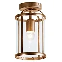 Luminaria de techo PIMPERNEL de 1 llama E27 IP20, color bronce, transparente regulable