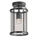 Luminaria de techo PIMPERNEL E27 IP20, negro regulable