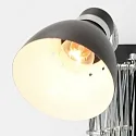 Luminaria de pared SPRING lang, con interruptor, con enchufe, ajustable E27 IP20, negro mate regulable