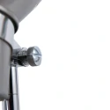 Steinhauer Luminaria de apriete SPRING con interruptor, con enchufe, ajustable E27 IP20, acero cepillado 