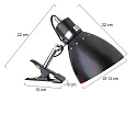Steinhauer Spot SPRING zum Klemmen, 1 flame, metal, black