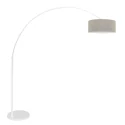 Steinhauer Luminaria de pedestal SPARKLED LIGHT cilíndrico, con interruptor, con pantalla, con enchufe, ajustable E27 IP20, blanco mate 