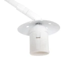 Steinhauer Luminaria de pedestal SPARKLED LIGHT cilíndrico, con interruptor, con pantalla, con enchufe, ajustable E27 IP20, blanco mate 