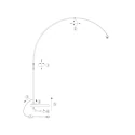 Steinhauer Luminaria de pedestal SPARKLED LIGHT cilíndrico, con interruptor, con pantalla, con enchufe, ajustable E27 IP20, blanco mate 