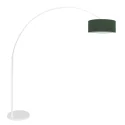 Steinhauer Luminaria de pedestal SPARKLED LIGHT cilíndrico, con interruptor, con pantalla, con enchufe, ajustable E27 IP20, blanco mate 