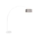 Luminaria de pedestal SPARKLED LIGHT cilíndrico, con interruptor, con pantalla, con enchufe, ajustable E27 IP20, blanco mate 