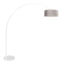Steinhauer Luminaria de pedestal SPARKLED LIGHT cilíndrico, con interruptor, con pantalla, con enchufe, ajustable E27 IP20, blanco mate 